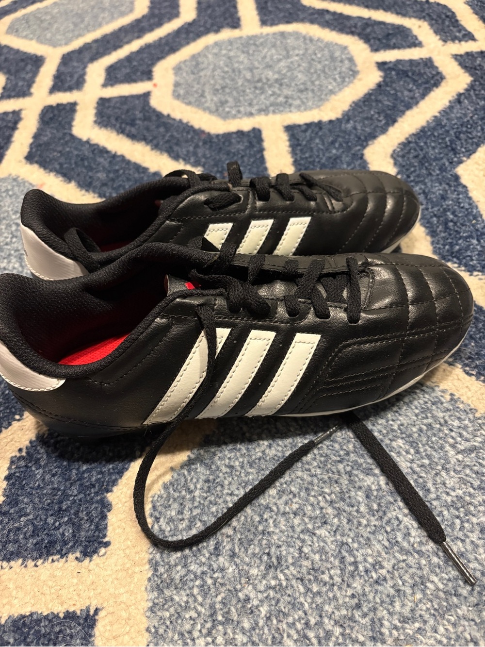 adidas Black & White Youth Soccer Cleats